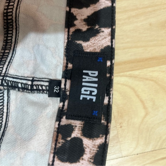 Paige Women’s HOXTON Ankle Pants Sz 32 Cheetah Animal Print Stretch Casual trend - Picture 7 of 9